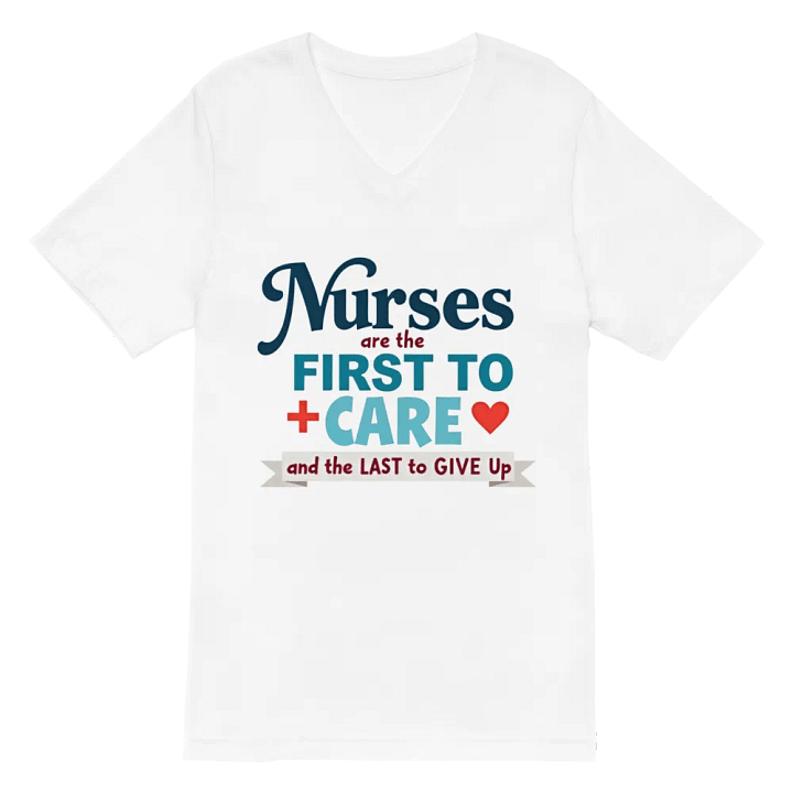First to Care, Last to Give Up V-Neck Tee product image (2)