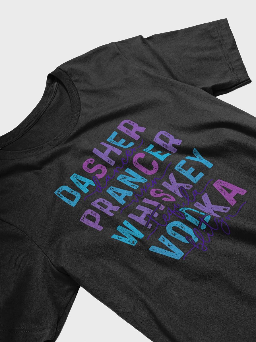 Dasher & Dancer Whimsical Holiday Spirits T-Shirt - Blue product image (3)
