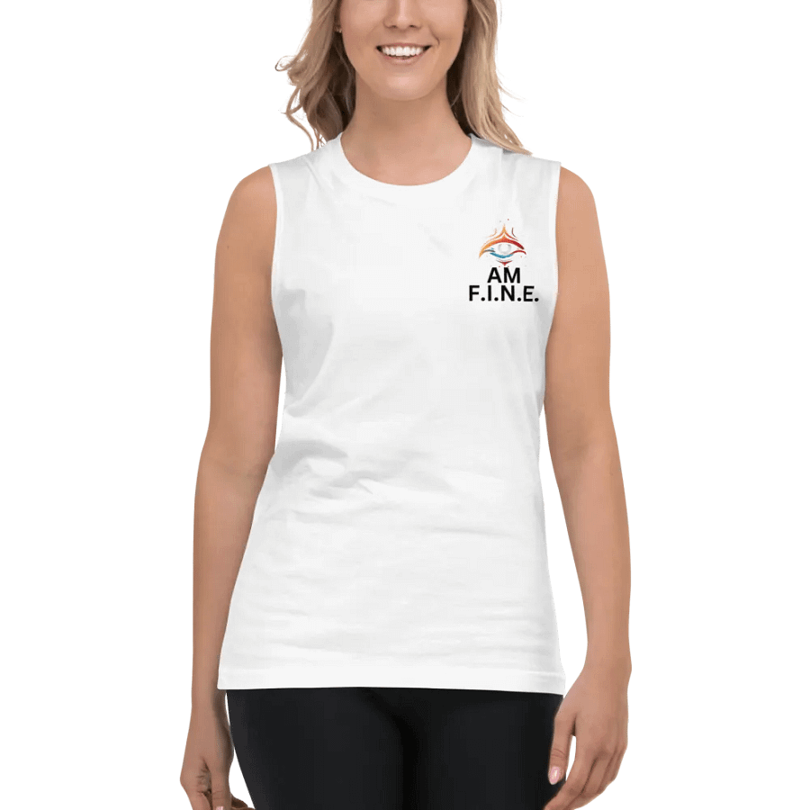 Whole World Apparel No Sleeve White T product image (4)