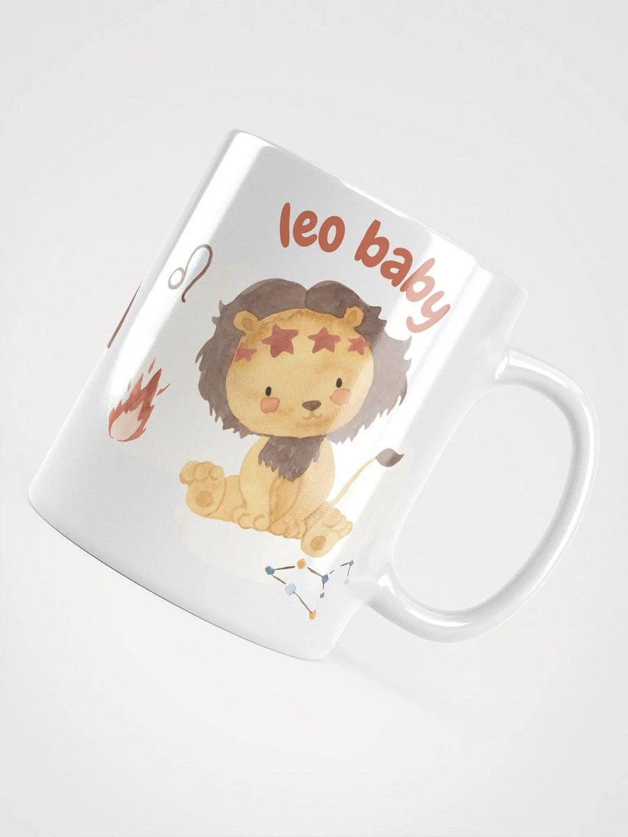 Leo Baby July 23 – August 22 WHITE GLOSSY MUG Baby Gift, New Mom Gift, Fun Astrology Gift product image (5)