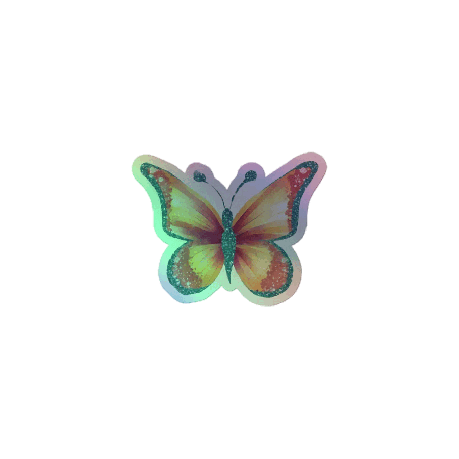 Whimsical Butterfly Holographic Sticker product image (1)