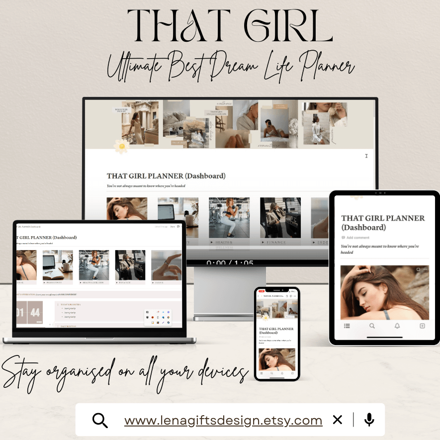 Ultimate That Girl | All in One Dream Life Digital Planner | Notion Template product image (6)