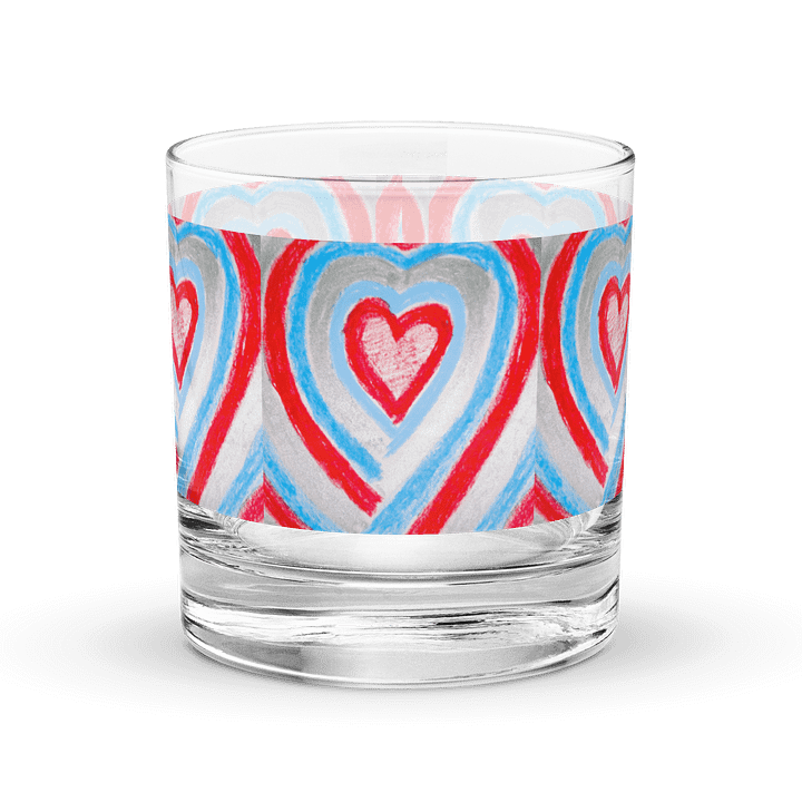 Hearts on the Rocks Glass product image (1)
