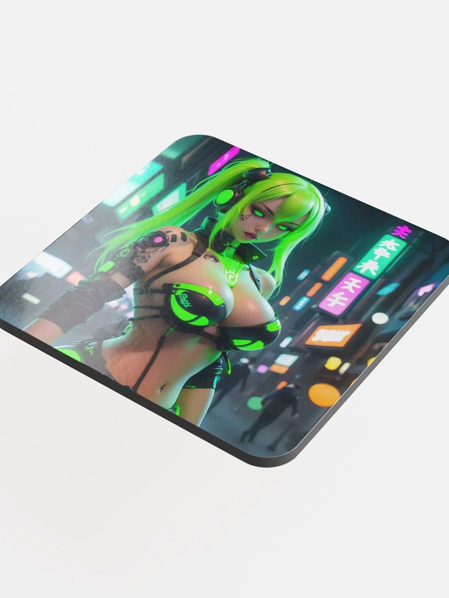Neon Green Cyberpunk Coaster Set product image (4)