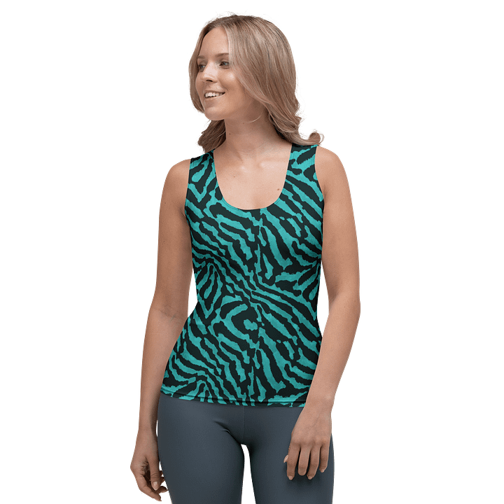 Teal Zebra Tank Top product image (1)
