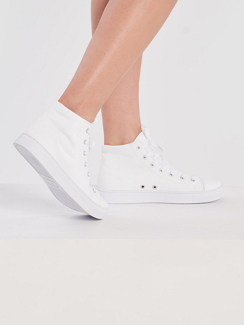 Photo showing Women's High Top Canvas Shoes