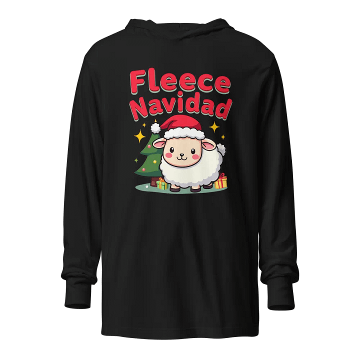 Fleece Navidad Sheep Santa Hat Hoodie product image (1)