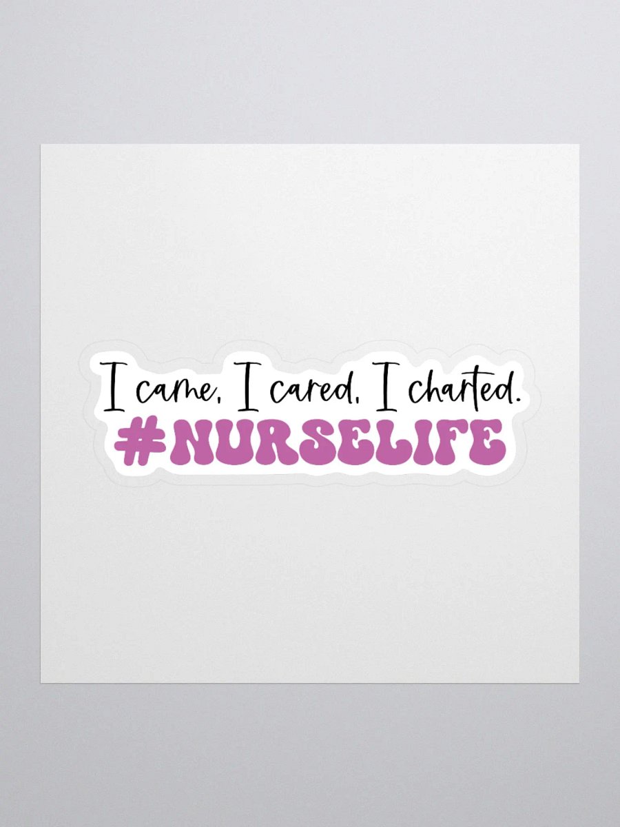 I Came, I Cared, I Charted. #NurseLife Sticker product image (1)