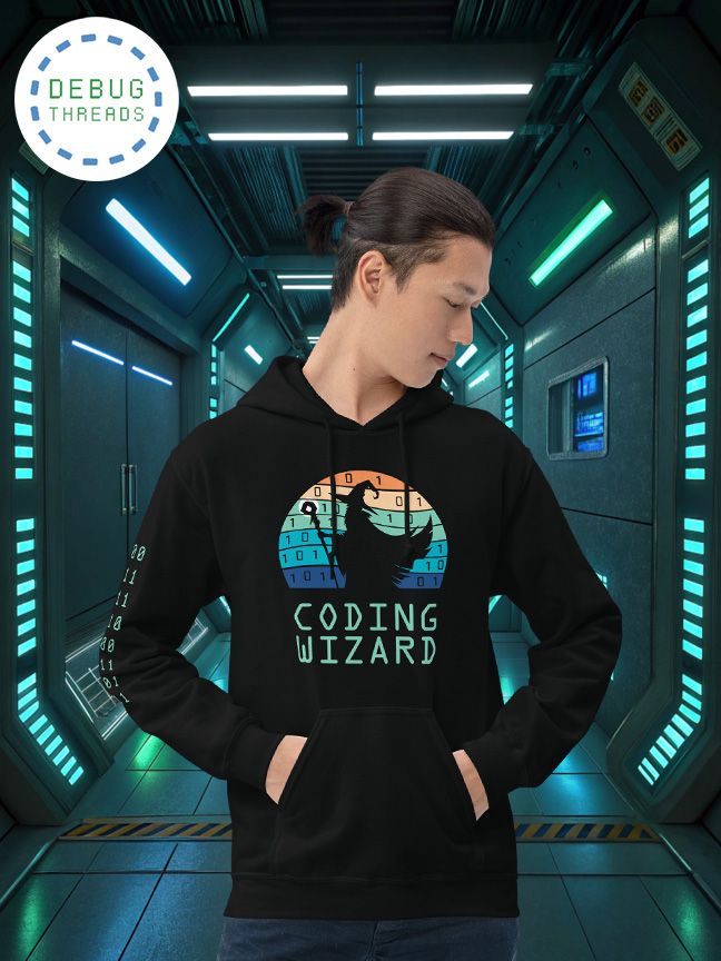 Epic Vintage Sunset "Coding Wizard" Silhouette Hoodie product image (1)