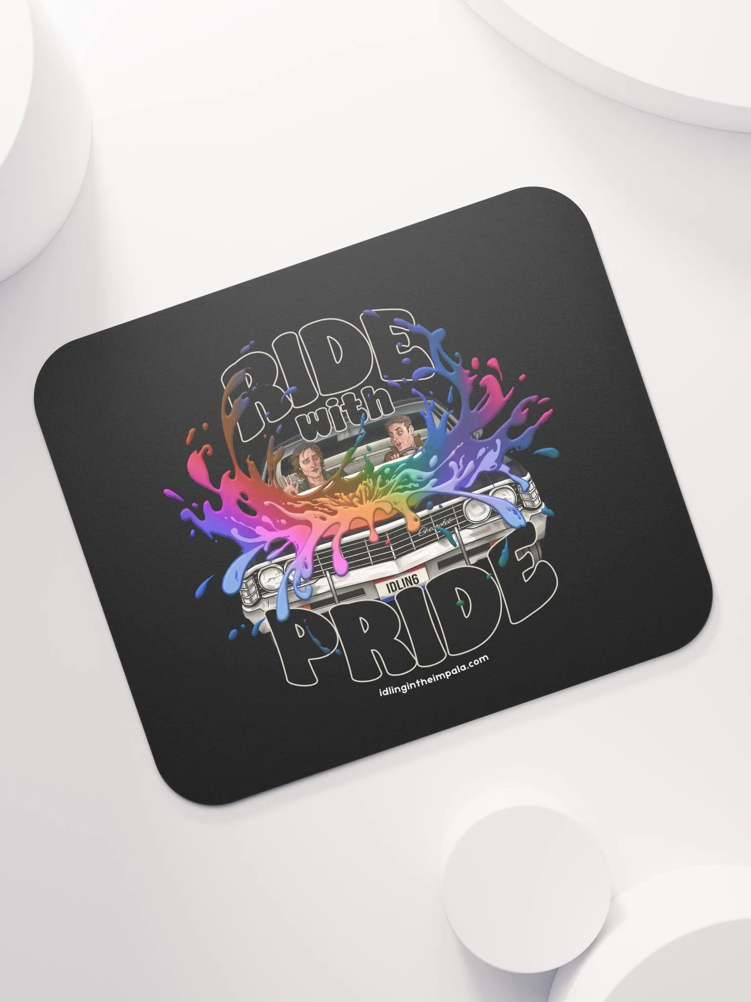Ride with Pride Mousemat - Black product image (7)