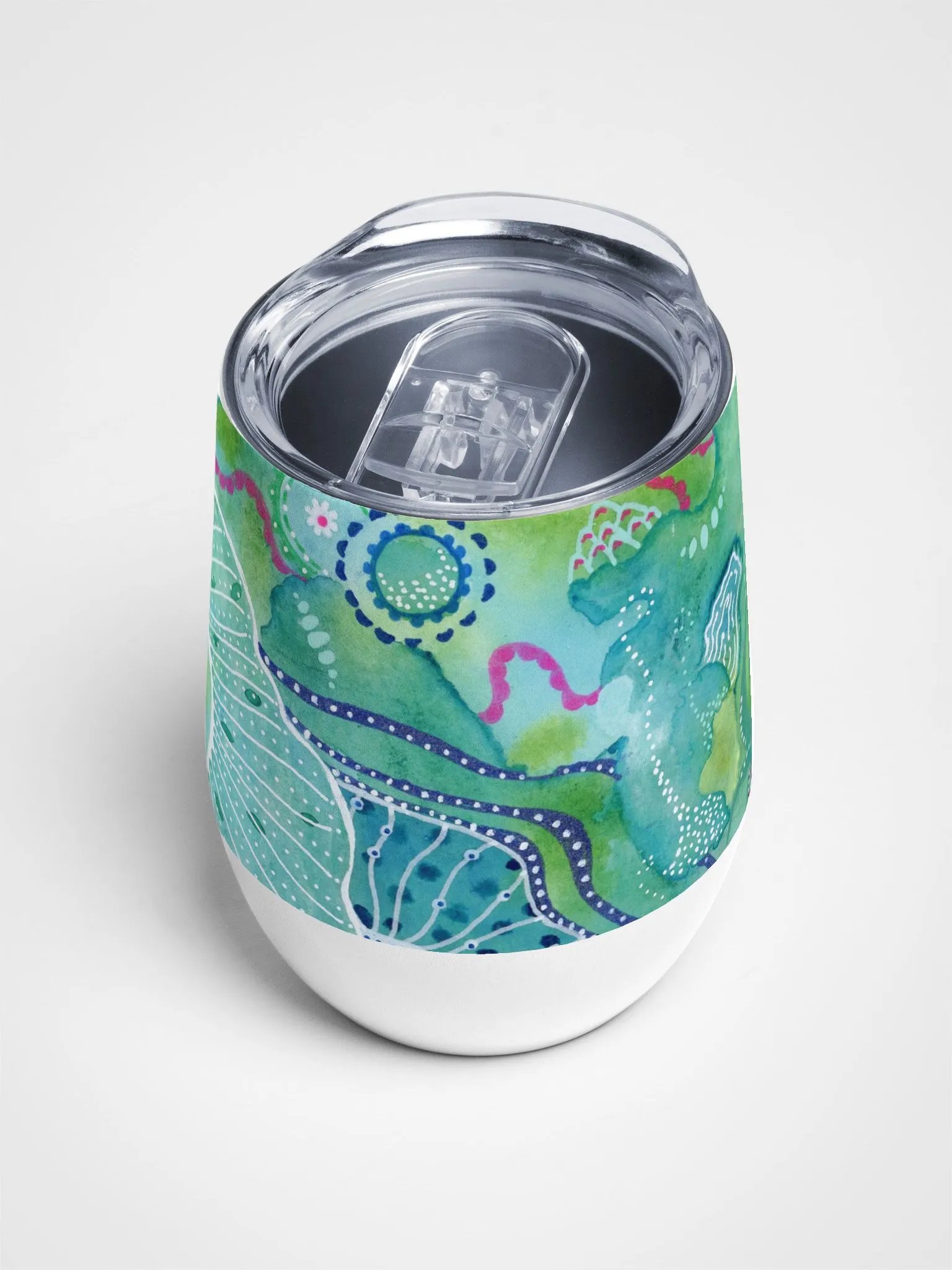 Vibrant Ocean Botanical Wine Tumbler product image (4)