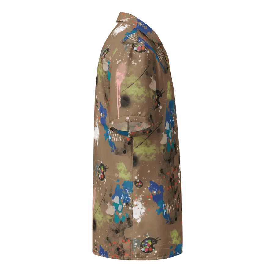 SplatterWear #5 Unisex Hawaiian Style Shirt/Mocha-Latte product image (6)