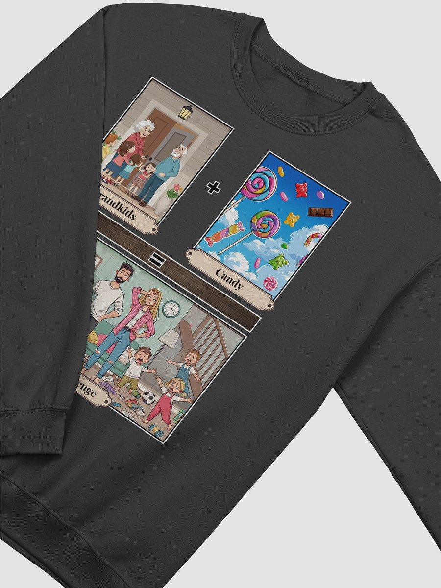 Grandkids + Candy = Sweet Revenge (Both) Gildan Classic Crewneck Sweatshirt Dark Colors product image (3)
