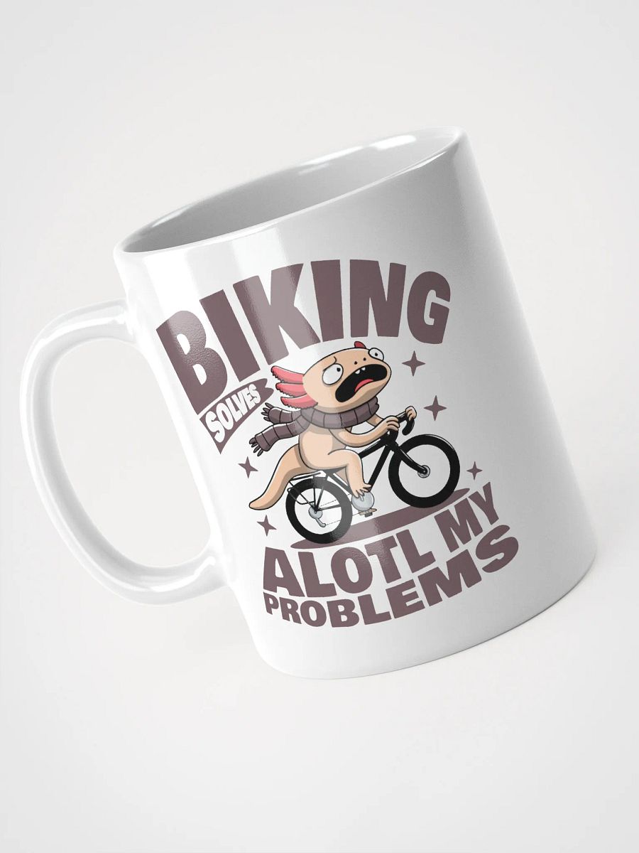 Biking Solves Alotl My Problems – Funny Axolotl Cycling Mug for Bike Lovers product image (3)