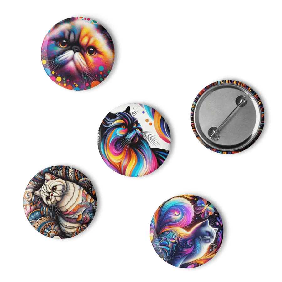 Set of Pin Buttons: Exotic Shorthair product image (6)