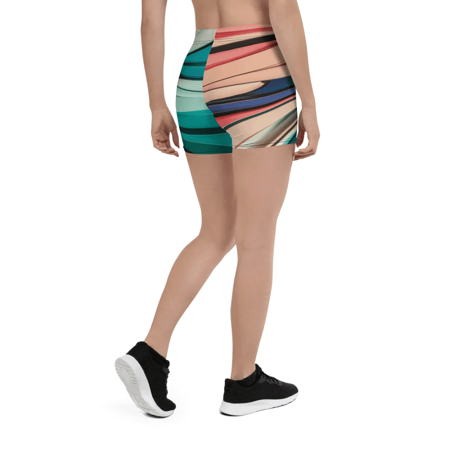 TDS Music Women's Bike Shorts with Abstract Geometric Print (XS-3XL) product image (12)