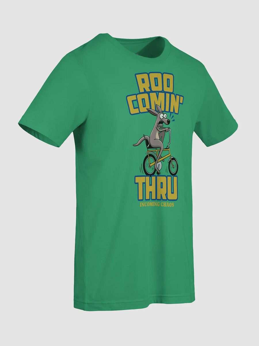 Funny Kangaroo Bike T-Shirt – "Roo Comin’ Thru" Cartoon Tee | Aussie Animal Chaos Shirt product image (90)