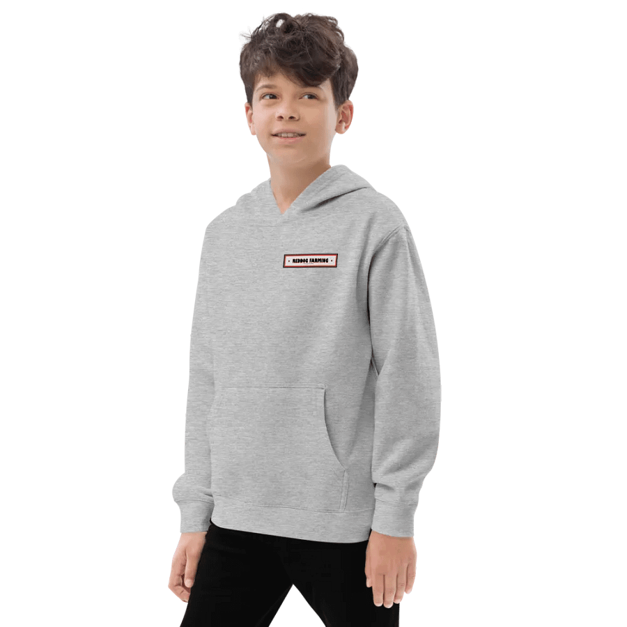 Cotton Heritage Youth Pullover Fleece with reddog farming logo product image (10)