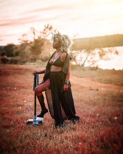 The Pride of the Orc Queen
Taken by @ampscience, edited by me 

#blackartist #blackfae #blackfaeday #blerdlife #blerdgirl #bo...