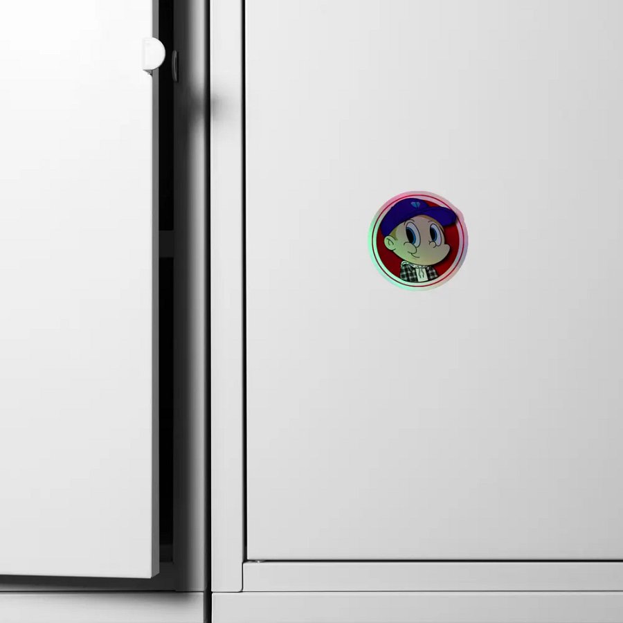 FinesseBoy Red BG Holographic Sticker! product image (6)