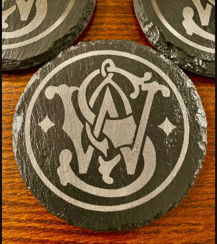 Smith & Wesson - Slate Coasters - Set of 4 Custom Laser Engraved product image (2)