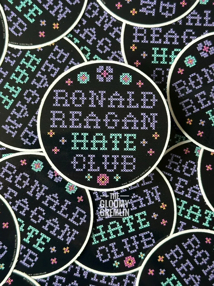 Ronald Reagan Hate Club - 3" Sticker product image (1)