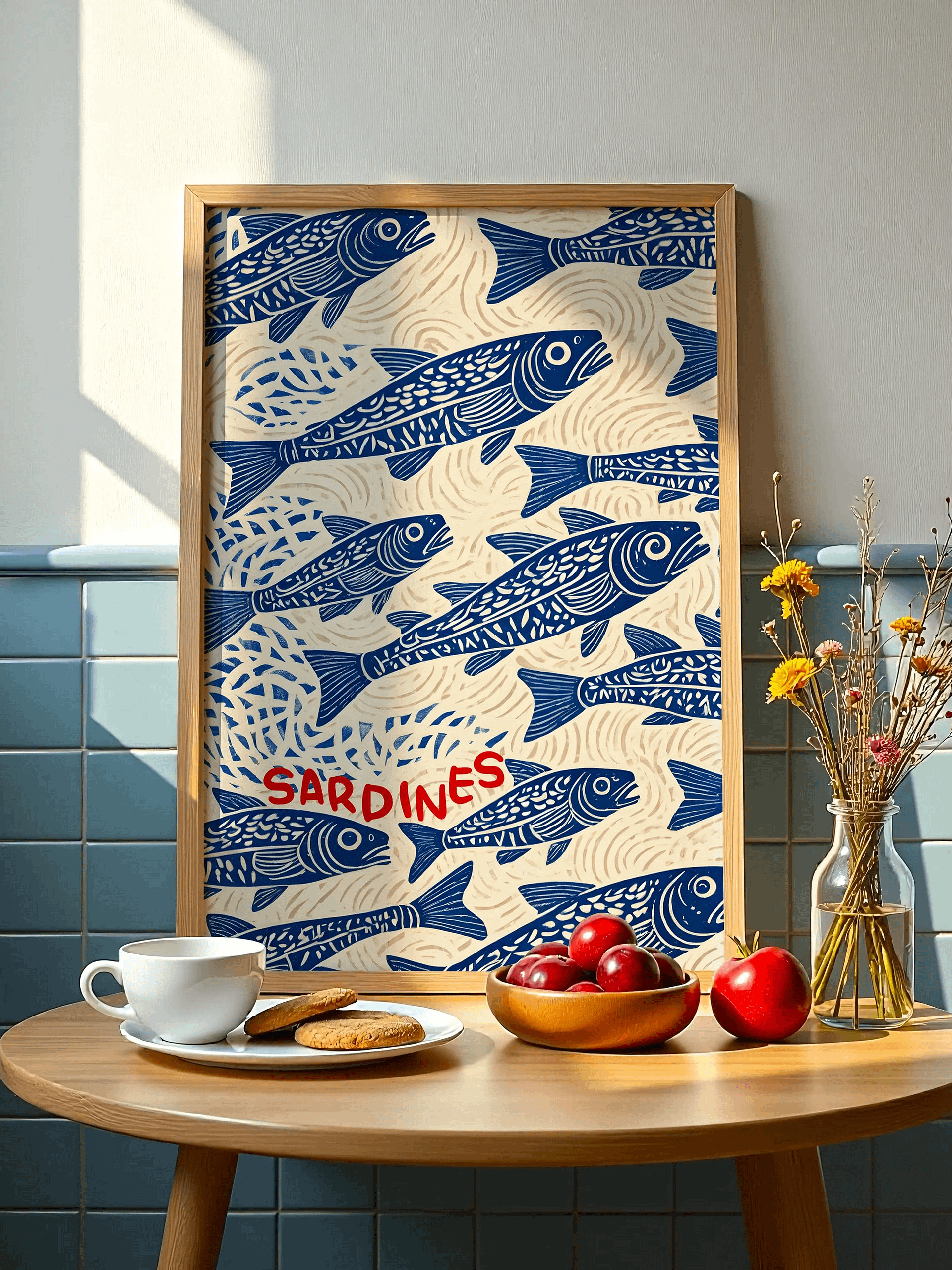 Sardines Print Sardine Tin Vintage Poster Retro Sardine Wall Art Fish Print product image (5)
