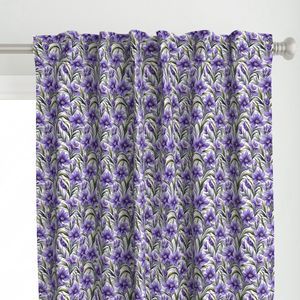 Seamless Pattern - Purple Floral Pattern on White Background product image (12)