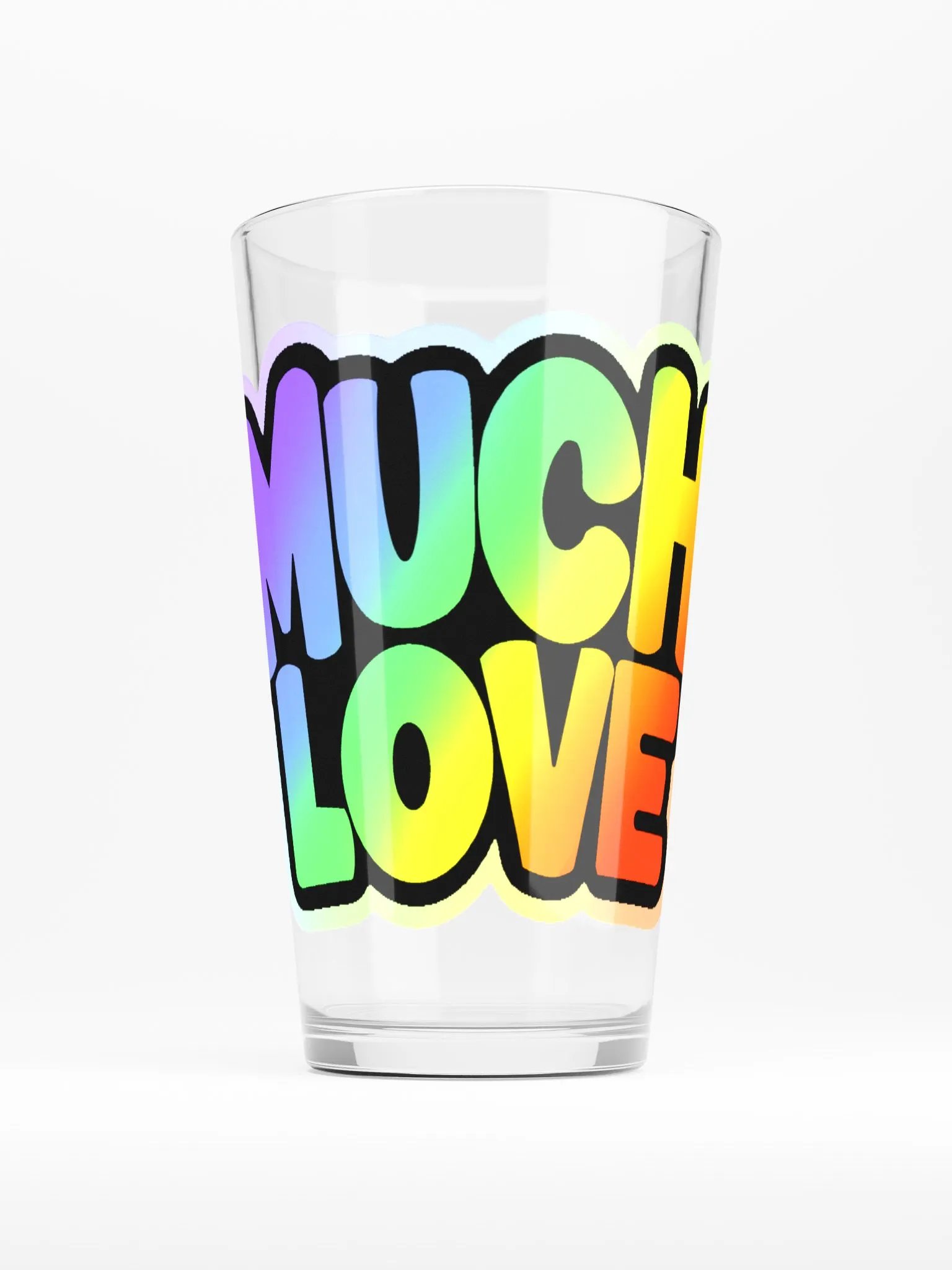 MUCH LOVE PINT GLASS product image (1)
