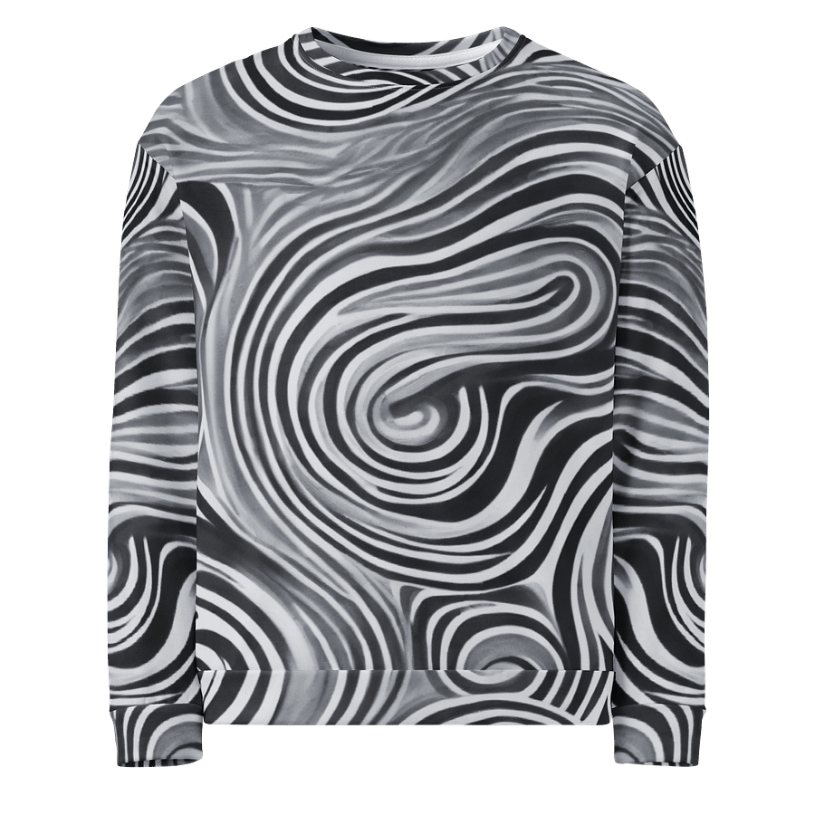 Funky Black and White Noir Liquid Tie-Dye Sweatshirt product image (1)