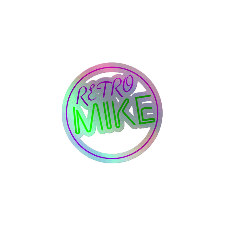 Retro Mike Holographic Sticker product image (1)