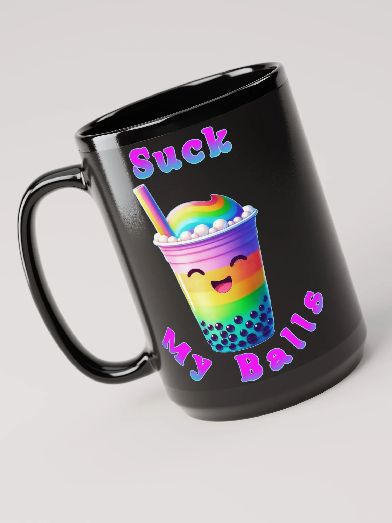 Rainbow Boba Delight 15 oz Coffee Cup product image (3)