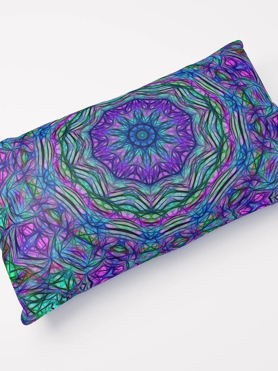 Blue Green Purple Kaleidoscope Throw Pillow product image (12)