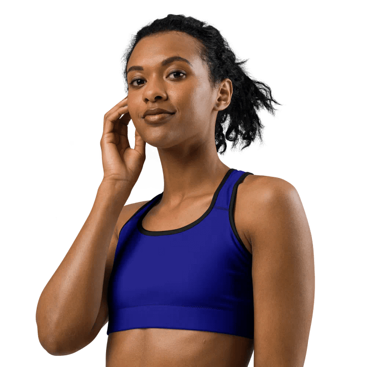 Plain Color Navy Blue Sports Bra product image (1)