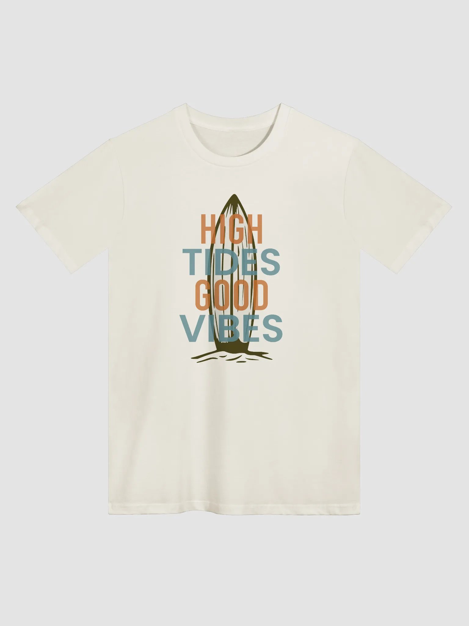 High Tides Good Vibes Surfboard T-Shirt product image (3)