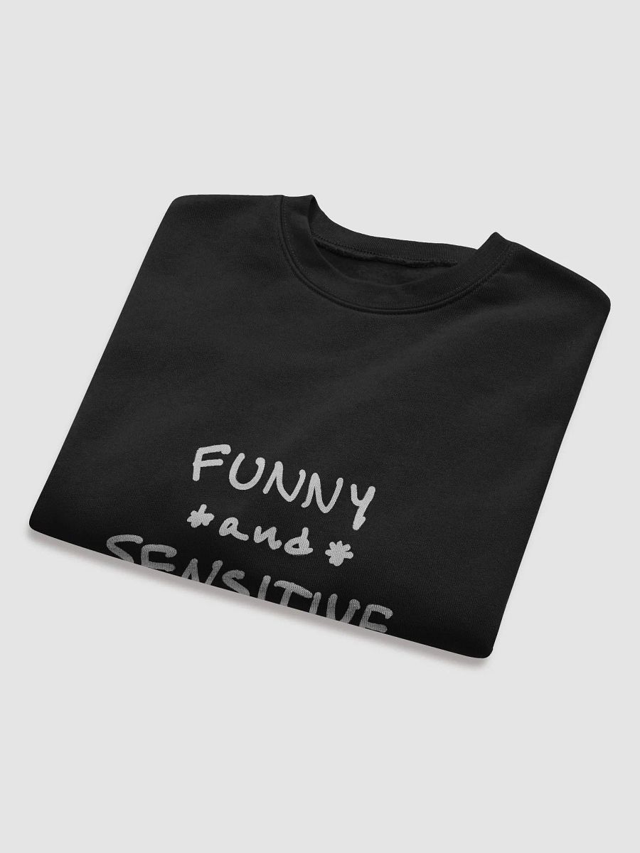 FUNNY *and* SENSITIVE (white design) women’s fleece crop sweatshirt product image (8)