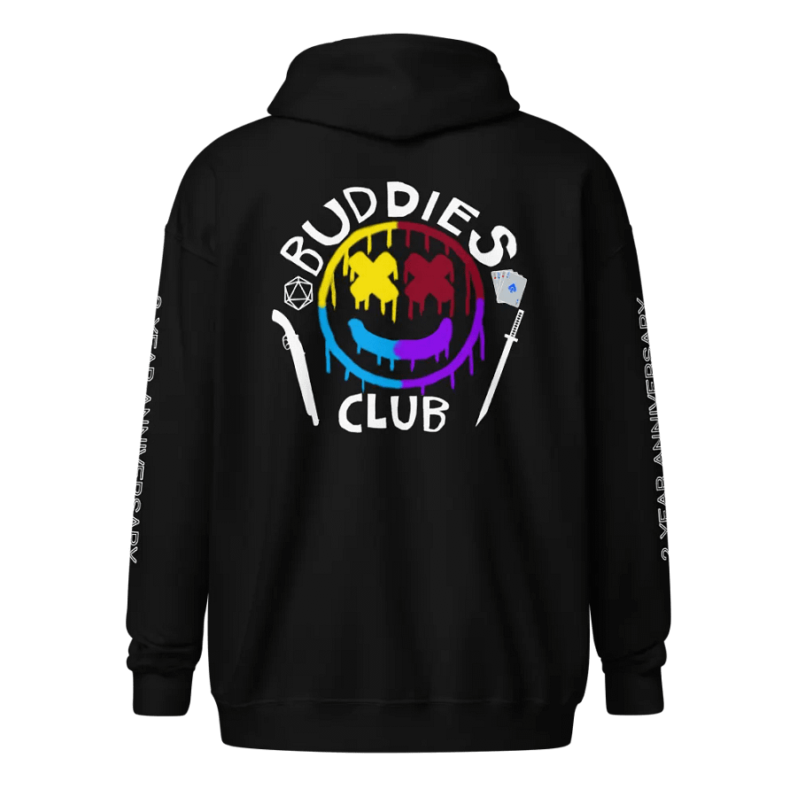 Buddies Club Zip Up Hoodie (Dark Mode) product image (1)