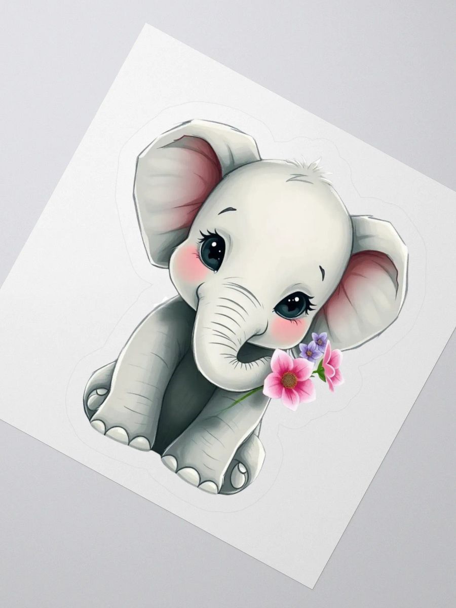 Baby Elephant Kiss Cut Stickers product image (4)