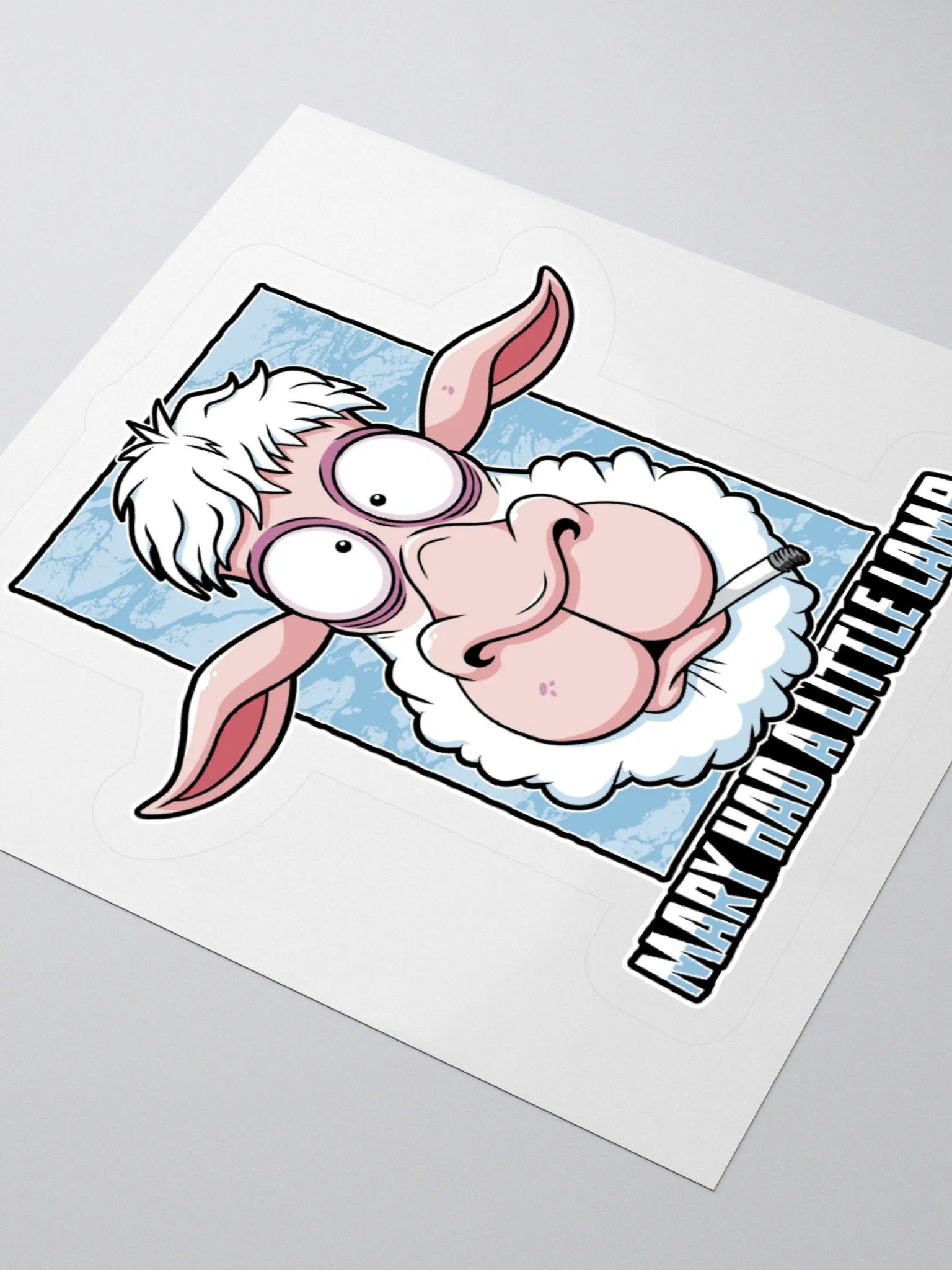 Funny Dark Fairy Tale Lamb Meme Vinyl Sticker product image (7)
