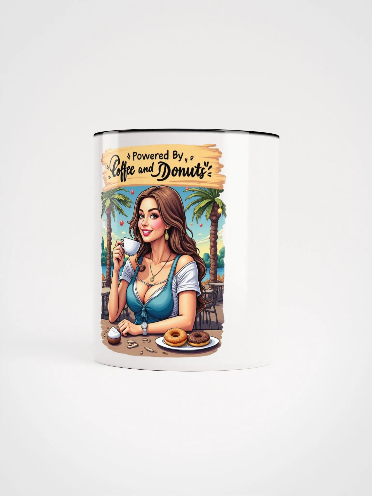 Powered by Coffee and Donuts Mug product image (38)