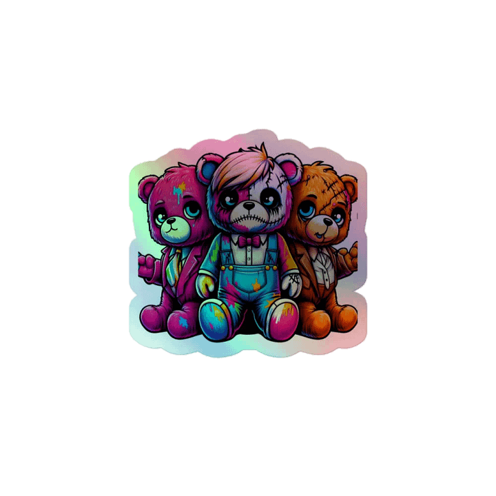 Hitmen Teddy Bear Holographic Sticker Set product image (1)