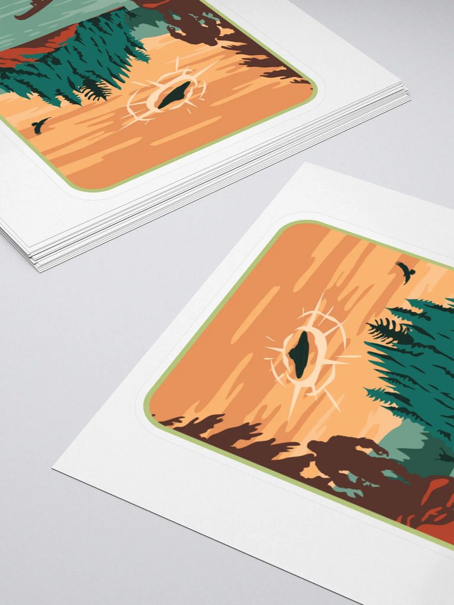 PNW Canoe Bigfoot UFO Kiss Cut Stickers product image (4)
