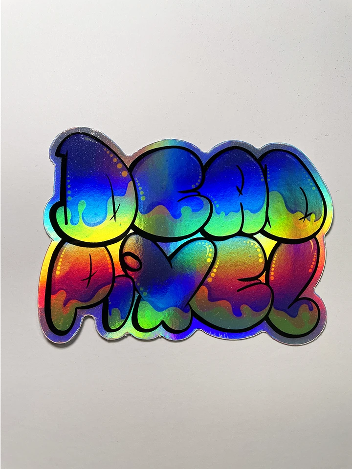 4” deadpixel Bubble letters Holographic Sticker product image (2)