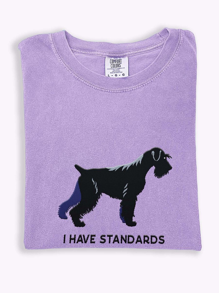I Have Standards T-Shirt(Embroidered) of a Standard Schnauzer(Black) product image (1)