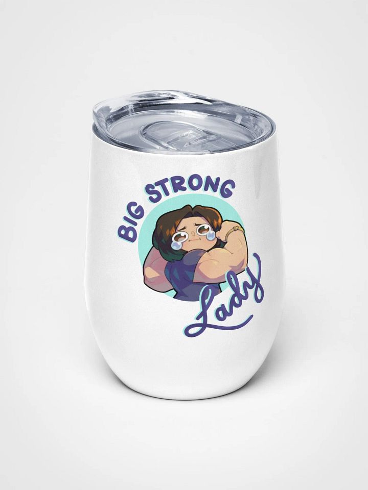 Big Strong Lady Wine Tumbler product image (1)