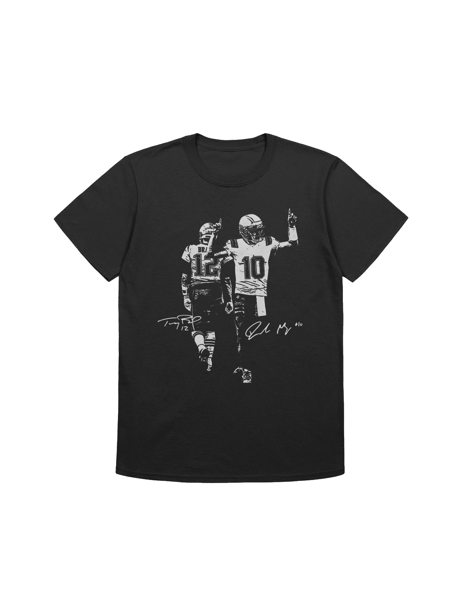 Drake Maye And Tom Signature NFL Quarterback Shirt product image (1)