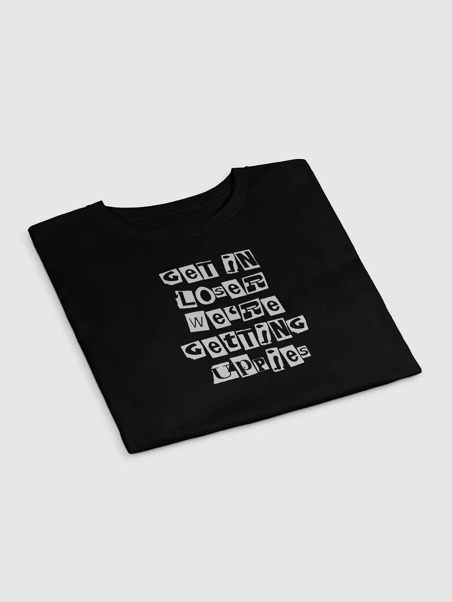 Get In Loser || Cotton Crop Tee Black product image (3)