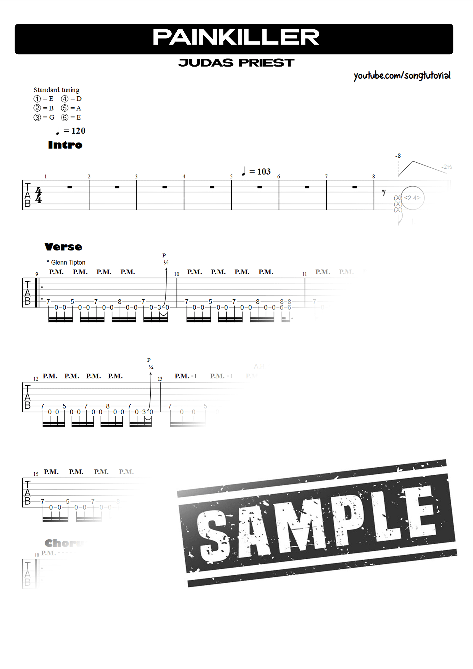 Painkiller PDF TAB + Backing Track MP3 product image (2)