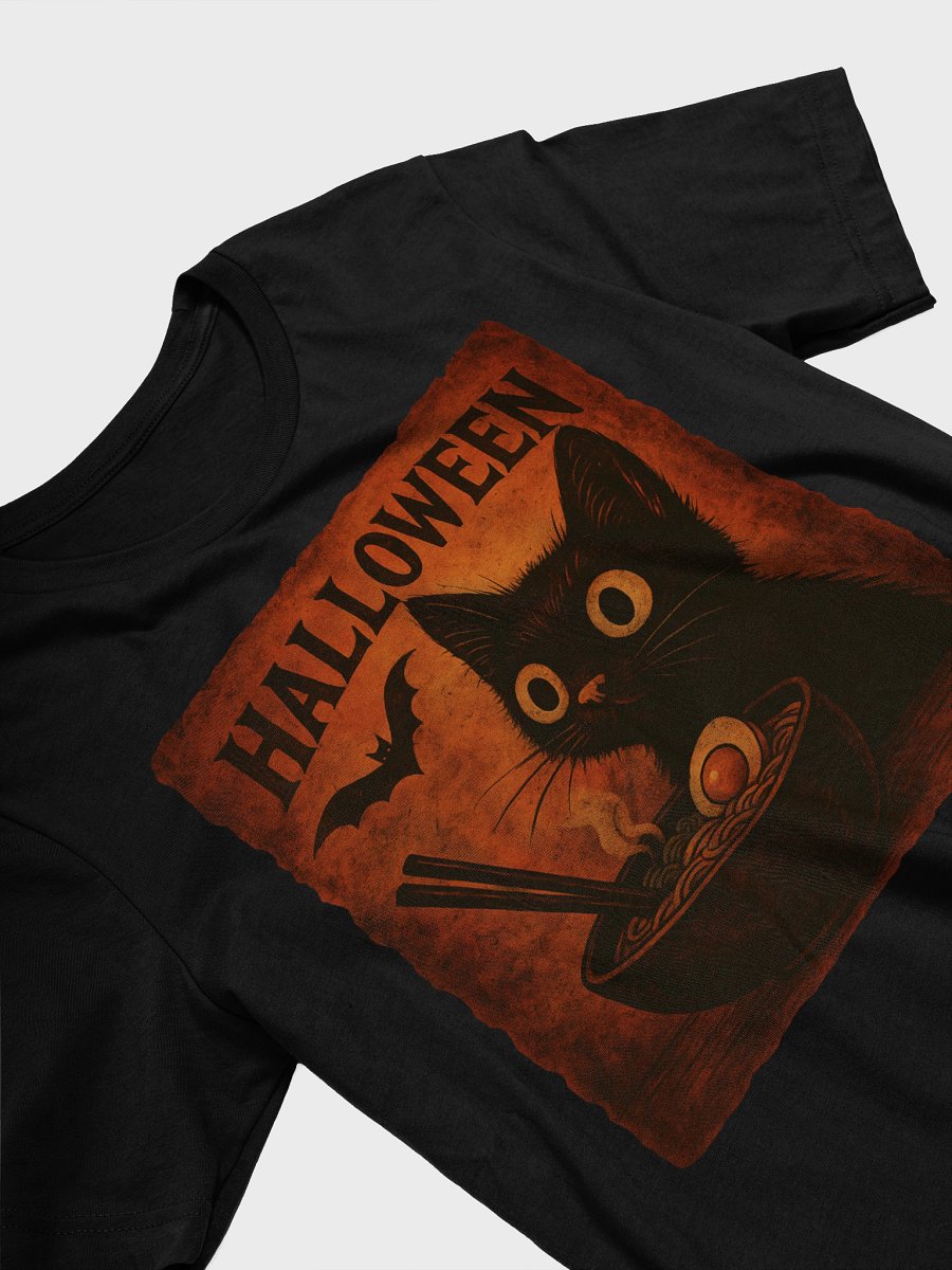 Funny Halloween Ramen Cat Tee Shirt product image (17)