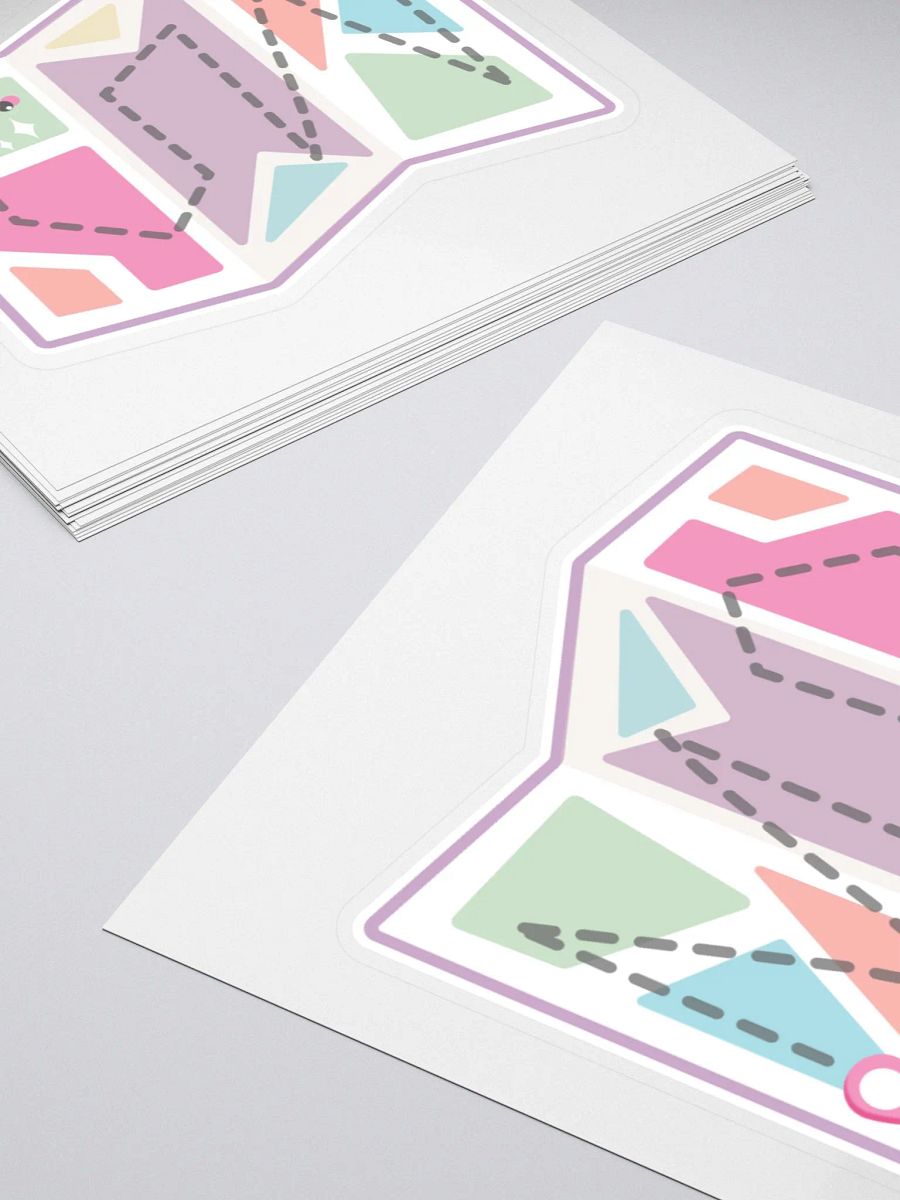 Cute Kawaii Land Map Kiss Cut Sticker product image (4)